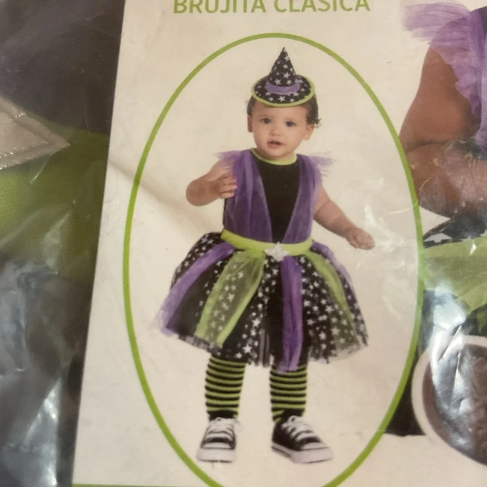 New Classic Witch‎ Halloween Costume Dress Up Outfit Baby Infant 6-12 Months - Picture 3 of 5